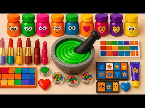 Satisfying Slime ASMR DIY 🌈 How to Make Rainbow My Melody Slime with Makeup Cosmetic BBcream Glitter