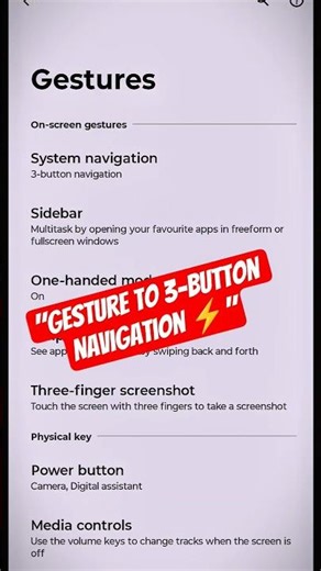 3 Button Navigation Enable Karne Ka Asaan Tarika #AndroidGuide