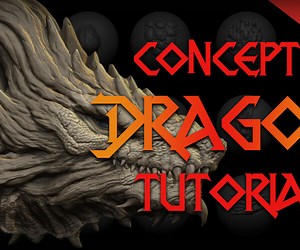 ArtStation - Tutorial - Dragon Concept in Zbrush   40 VDM Brushes | Tutorials