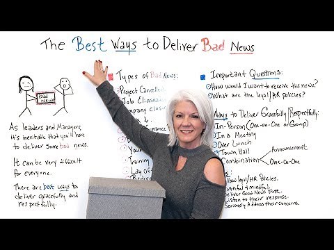 The Best Ways to Deliver Bad News - Project Management Training
