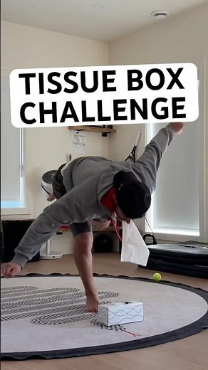 Tissue box challenge (must do both legs for it to count)