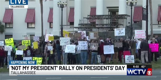Protesters denounce Trump, Musk in ‘No Kings on President’s Day’ demonstration Monday at Capitol