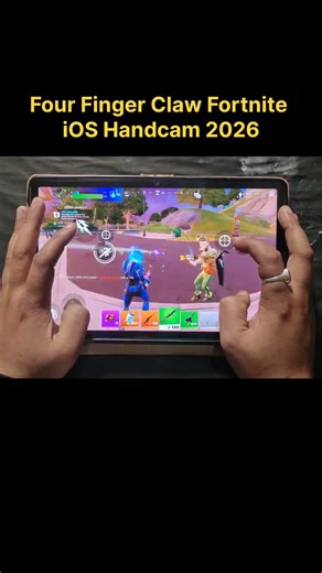 Four Finger Claw in Fortnite Mobile iOS iPad Handcam