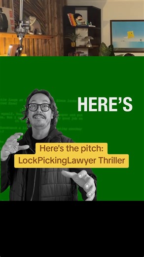 Totally Not Robots Comedy | Here's the pitch: LockPickingLawyer Thriller | Instagram