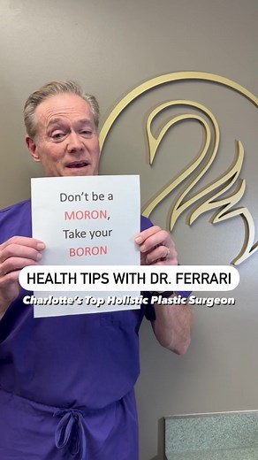 Watch this video to learn all about the essential trace mineral you should be taking daily and all of its amazing benefits. If you liked this tip, make sure to follow us to see more health tips from our Holistic Plastic Surgeon, Dr. Ferrari. #holisticplasticsurgeon #boron #boronbenefits