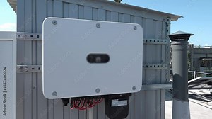 Solar panels on the roof of old Soviet apartment buildings. Solar power plant on the roof. Solar panels on the roof of an apartment building.