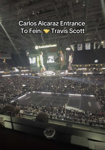 Carlos Alcaraz and Travis Scott Entrance at Fein