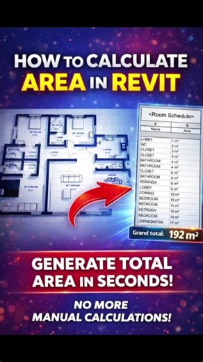 How to Calculate Area in Revit-– Quick & Simple #shorts #revit #revittutorial #AreaCalculation