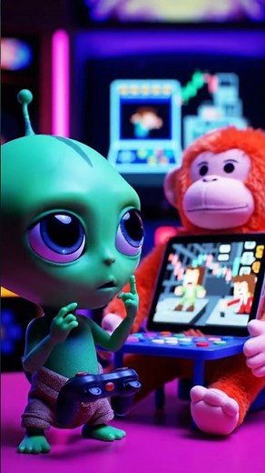 Baby Alien vs iPad Belly Monkey Gaming Battle