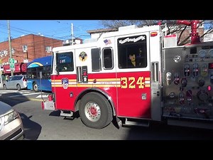 FDNY Engine 324 responding to report of a smoke in a building