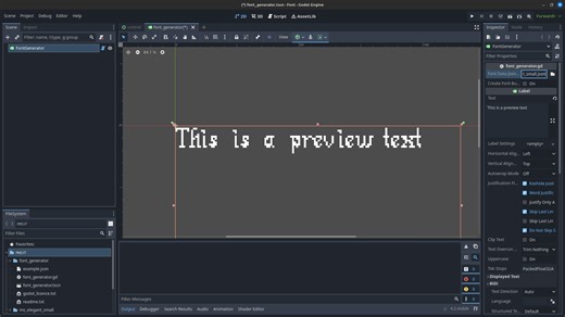 Font Generator for Godot 4 by Martin Senges