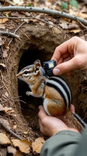 Chipmunk POV Camera Inside Underground Burrow 🐿️ | Real Wildlife Tunnel Exploration #shorts