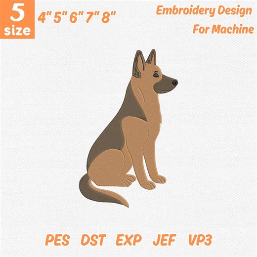 German Shepherd Embroidery Design Cute German Shepherd Dog Embroidery File Shepherd Dog Machine Embroidery Pet Embroidery (digital Download) - Etsy