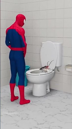 Spiderman is peeing| funny animation| 💀💀🔥🔥 #spiderman #funny #animation