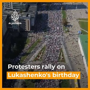51K views · 1.2K reactions | Footage shows military vehicles in central Minsk yesterday as tens of thousands of protesters rallied near President Lukashenko's residence on his birthday, calling for his resignation. Police detained more than 100 protesters. aje.io/uue9e | Al Jazeera English | Facebook