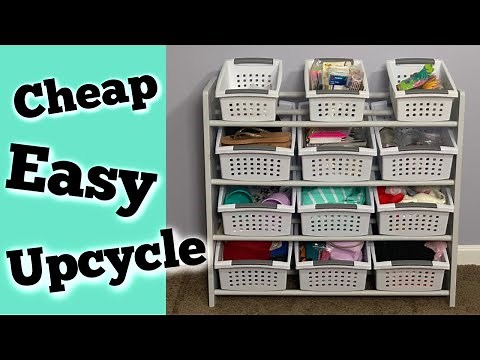 DIY Upcycled Toy Organizer | Craft Room Organization Ideas