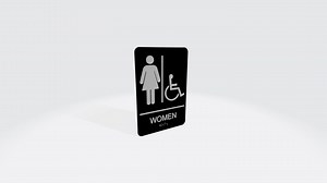 Simple Woman & Accessibility Restroom Sign With Braille | Bathroom Sign - STL File - Etsy Canada
