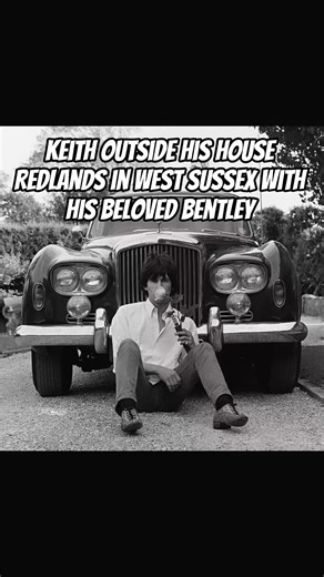Keith outside his house Redlands in West Sussex with his beloved Bentley