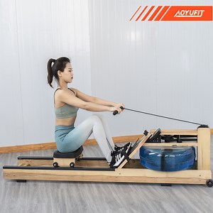 [Hot Item] Row Machine Wood Material Commercial Use Adjustable Resistance Gym Foldable Rowing Machine