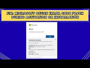Fix Microsoft Office Error Code 7q6ch During Activation or Installation