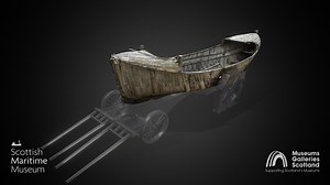 RNLB Jane Anne with a transporting carriage - Download Free 3D model by Scottish Maritime Museum (@ScottishMaritimeMuseum)