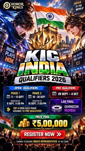 KIC INDIA 2026 🔥WHO WILL BE INDIA'S NEXT HOK CHAMPION?! #hok #honorofkings