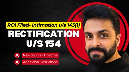 How to file Rectification u/s 154. How to file Income Tax Return after it has been processed or after receiving intimation u/s 143(1) @cadeveshthakur #rectification154 #fileitrafterintimation143 #fileitrafterprocessing #cadeveshthakur Dear Viewers, The return filed by the taxpayer will be processed by Income Tax Department (ITD) and intimation will be sent to the assessee under section 143(1) based on details disclosed by the taxpayer and rules deployed at the processing center of ITD. In case i