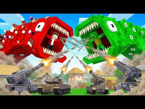 JJ and Mikey Become TRAIN EATERS - Maizen Minecraft Animation