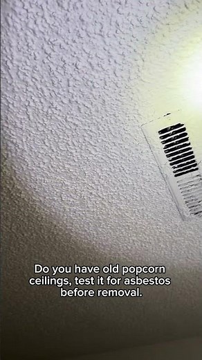 Old popcorn ceiling? Test for asbestos before removal. #asbestos #home #asbestostestingchicago