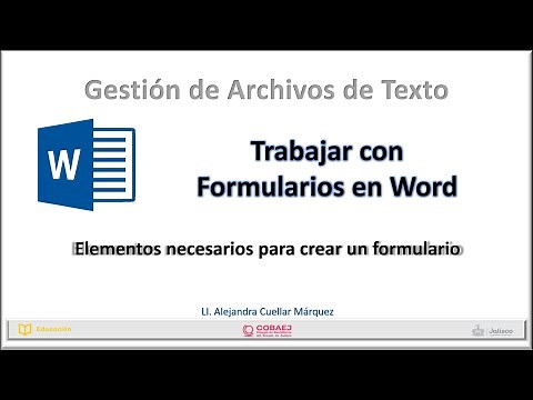 Crear formularios en Word.