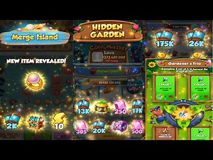 Coin Master New Events Merge Island 🌅🏝️ and Hidden Garden🏡 🪏| completing all Events 🤩💰 #coinmaster