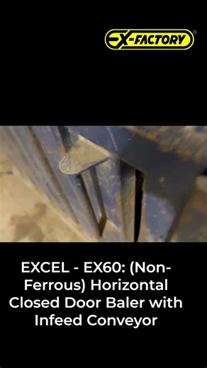 EXCEL - EX60: (Non-Ferrous) Horizontal Closed Door Baler with Infeed Conveyor