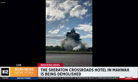 Sheraton hotel implosion in Mahwah, New Jersey | Full video