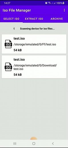 Iso file manager Android App - Extract iso files