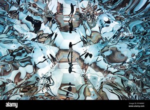 London, UK.  14 March 2019. Artist Laura Buckley poses in her work "Fata Morgana", 2012, a giant kaleidoscopic artwork featuring projection using a video recorded on a smartphone.  Preview of "Kaleidoscope", a new exhibition at the Saatchi Gallery featuring the work of 9 contemporary artists.  The show runs 15 March to 5 May 2019.  Credit: Stephen Chung / Alamy Live News Stock Photo - Alamy