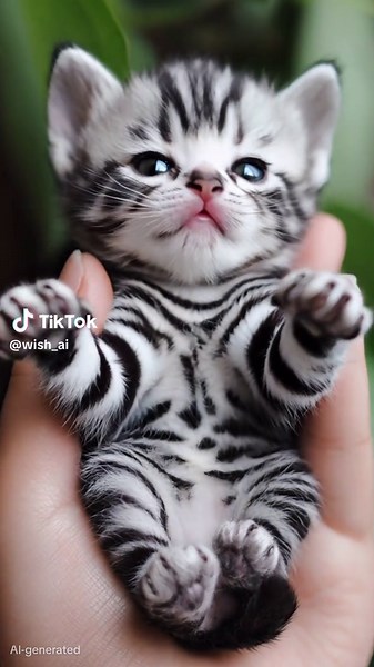 Tiny Zebra Kitten: The Cutest Creature Ever