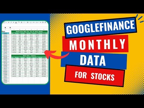 How to Get Monthly Stock OHLCV Data in Google Sheet with GOOGLEFINANCE ? | Automated