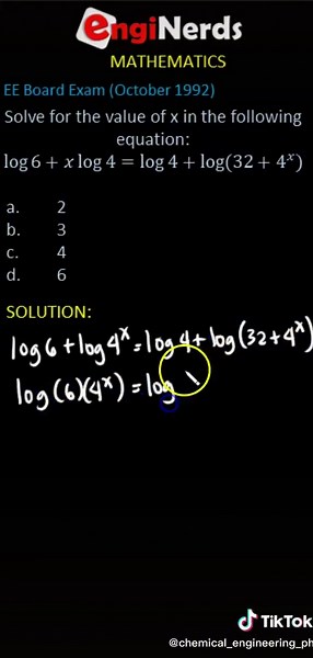 Engineering Board Exam Sample Problem in Mathematics
