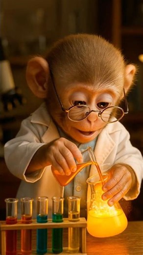 Baby Monkey’s First Science Experiment!