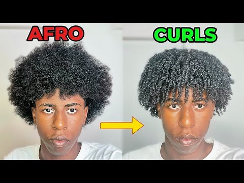 AFRO to CURLS | How to get DEFINED SHINY CURLS