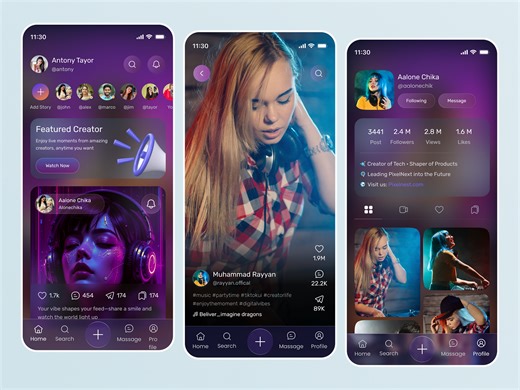 Social media mobile app