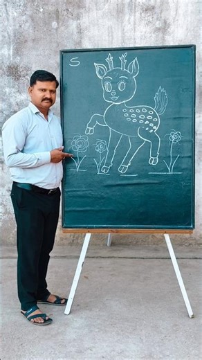 Cute Deer Sketch 🦌✍🏻 #painting #art #shortfeed #shortfeed #love #viral #video #deer #india