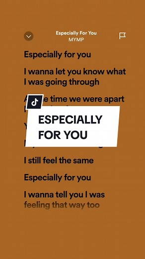 Especially For You🎶by:MYMP #songlyrics #spotify #fypviral