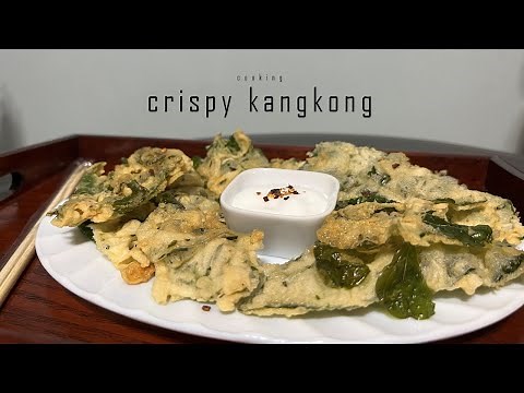 cooking crispy kangkong