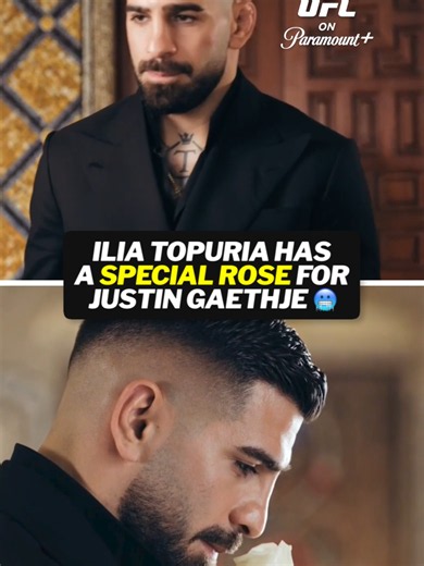 Ilia Topuria has a special white rose for Justin Gaethje 🌹 #MMA #UFC #IliaTopuria #JustinGaethje #UFCWhiteHouse | SUN June 14 | LIVE on @paramountplus