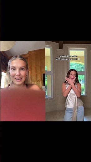 Millie Bobby Brown Tiktok Dance Reaction with Brooke monk #strangerthings5