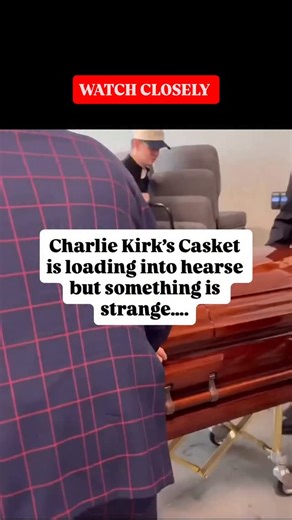 383 reactions · 20 shares | OMG… Charlie Kirk’s Casket is loading into hearse but something is strange… Thoughts?  | Emmanuelle Jacob | Facebook