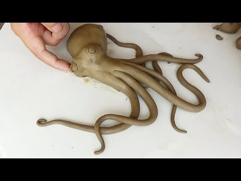 DIY CLAY OCTOPUS EASY - How to make a cool clay octopus