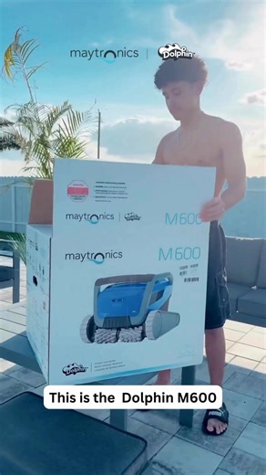 Watch this family unbox the Dolphin M600!   This robotic pool cleaner takes care of the hard work, so you can focus on enjoying your pool with your family. ✨  Get the M600 today! #Maytronics #DolphinM600 #poolcleaner #roboticpoolcleaner #pool #poolcare #poolmaintenance | Maytronics | Facebook
