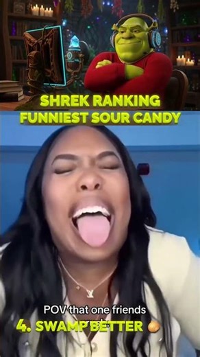 SHREK RANKING FUNNIEST SOUR CANDY MOMENTS 🍬 #shorts #ranking